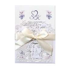 White Card Invitation Laser Marriage Card Beautiful Wedding Card Customization